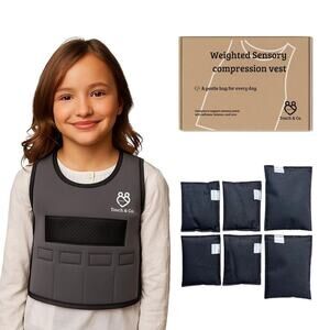 Touch & Co. Weighted Vest for Kids – Fully Adjustable Sensory Compression Vest f